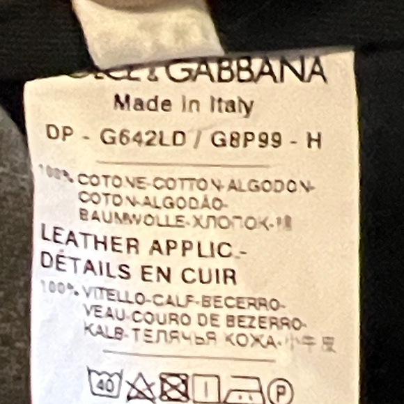 Dolce & Gabana grey stretch straight jeans 14 gold or size 40 waist - Picture 12 of 12